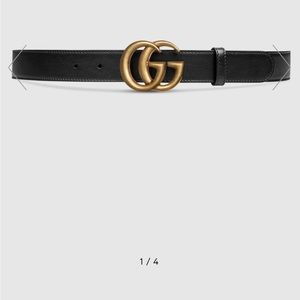 Gucci Leather Belt with Double Letter 36.5 inches.